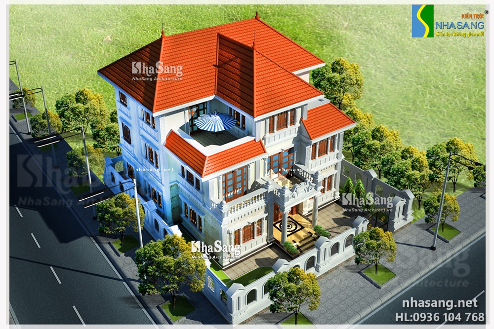 mẫu thiết kế nhà biệt thự 2-3 tầng đẹp đẹp tân cổ điển